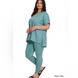 🆕 Zenana PLUS BRUSHED DTY MICROFIBER LOUNGEWEAR SET